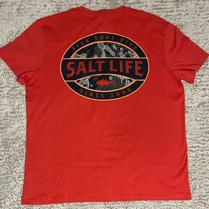 Salt Life Men's Vibrant Red Short Sleeve Tee